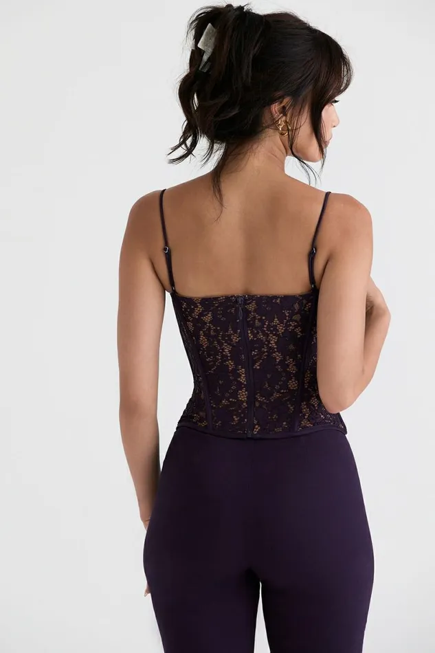 Women Mila Night Shade Lace Underwired Corset House Of CB Corsets Women Mila Night Shade Lace Underwired Corset House Of CB Corsets