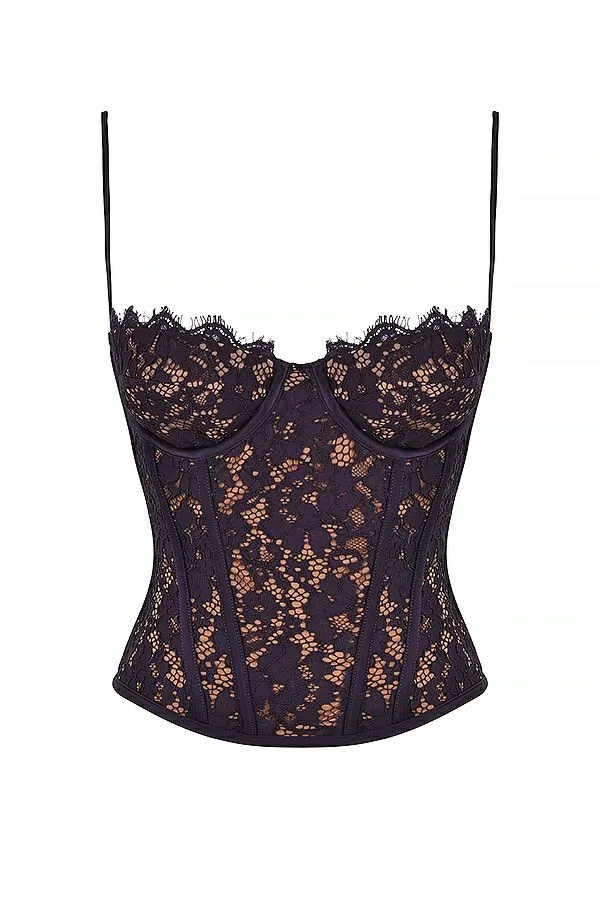 Women Mila Night Shade Lace Underwired Corset House Of CB Corsets Women Mila Night Shade Lace Underwired Corset House Of CB Corsets