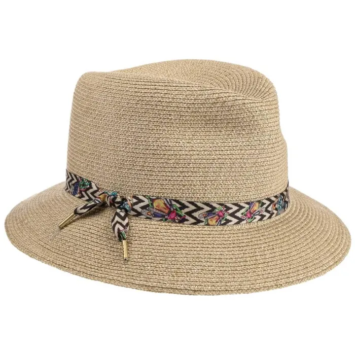 Women Nane Crushable Braided Hat Apricot Mayser Traveler Hats