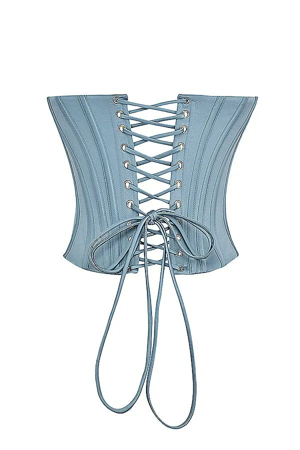 Women Nastassia Cool Blue Embellished Satin Corset House Of CB Corsets Women Nastassia Cool Blue Embellished Satin Corset House Of CB Corsets