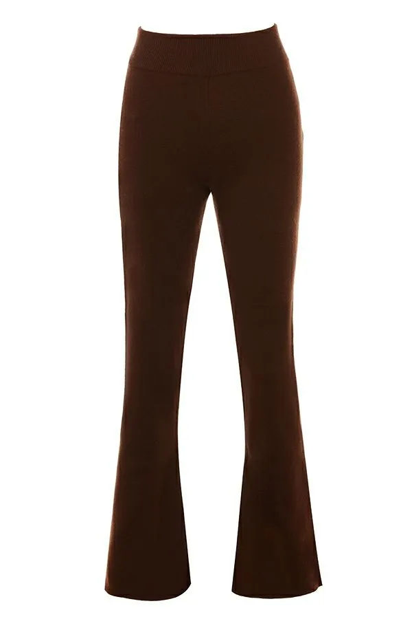 Women Nereida Chocolate Cashmere Blend Trousers House Of CB Bottoms Women Nereida Chocolate Cashmere Blend Trousers House Of CB Bottoms