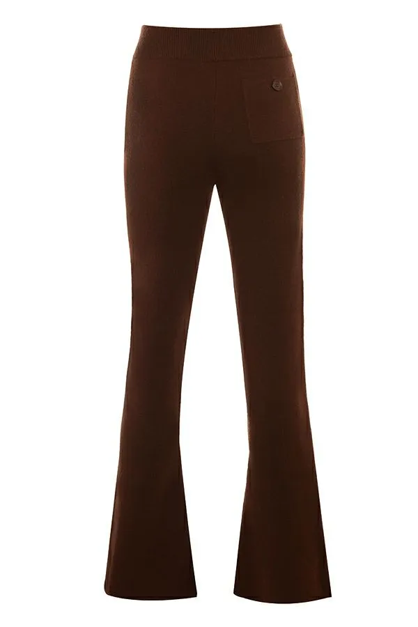 Women Nereida Chocolate Cashmere Blend Trousers House Of CB Bottoms Women Nereida Chocolate Cashmere Blend Trousers House Of CB Bottoms