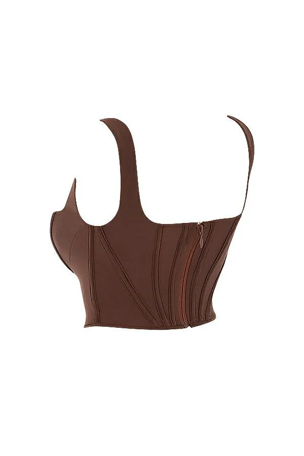 Women Ninetta Chocolate Mesh Corset House Of CB Corsets Women Ninetta Chocolate Mesh Corset House Of CB Corsets