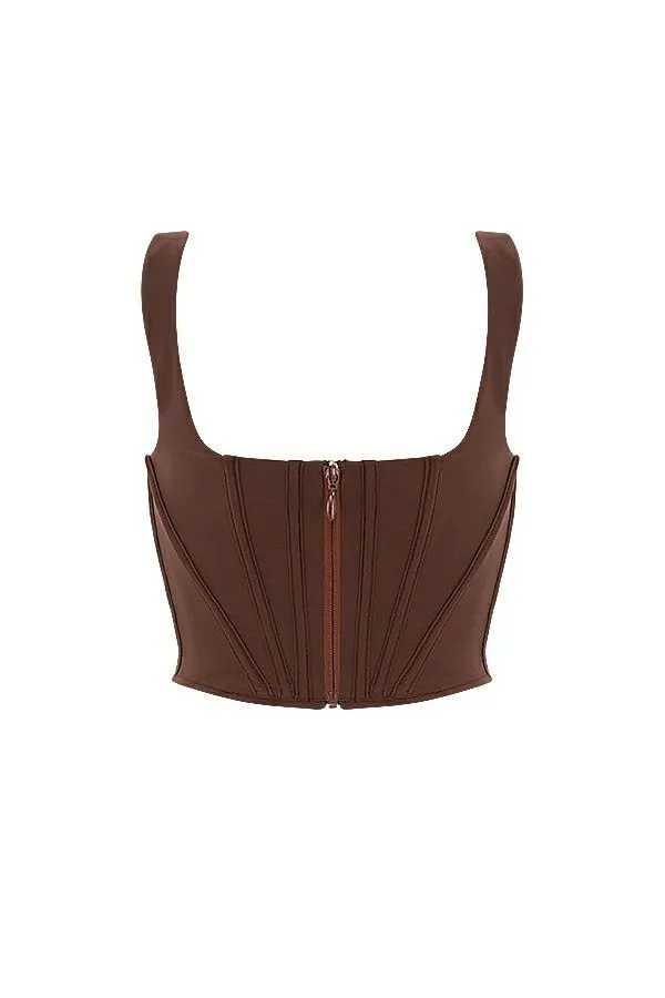 Women Ninetta Chocolate Mesh Corset House Of CB Corsets Women Ninetta Chocolate Mesh Corset House Of CB Corsets