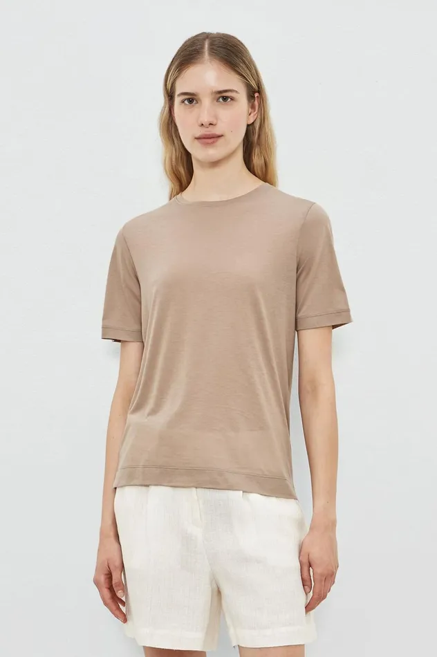 Women NIZZA 8211 Cotton Silk Jersey Tshirt 8211 Corda Massimo Alba Tops