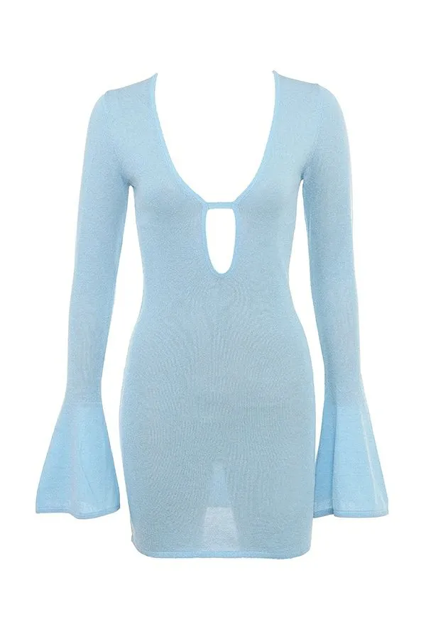 Women Noya Ocean Blue Knit Mini Dress House Of CB Dresses