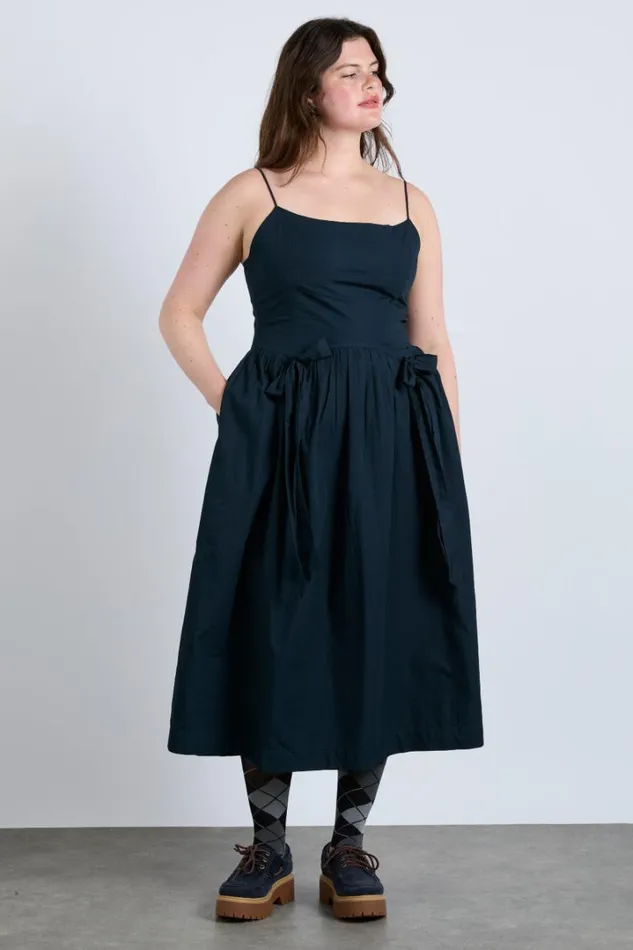 Women Occasion Wear Damson Madder Penelope Apron Dress 8211 Navy