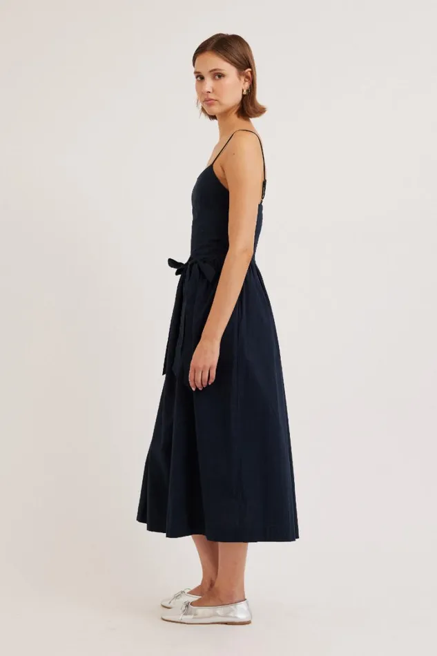 Women Occasion Wear Damson Madder Penelope Apron Dress 8211 Navy