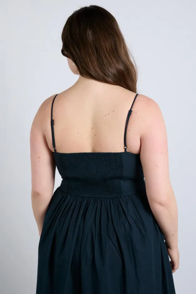 Women Occasion Wear Damson Madder Penelope Apron Dress 8211 Navy