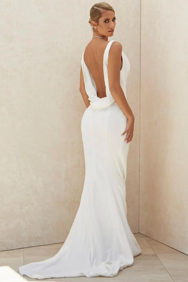 Women Odette Ivory Draped Back Bridal Gown 8211 Limited Edition House Of CB Shop Bridal Women Odette Ivory Draped Back Bridal Gown 8211 Limited Edition House Of CB Shop Bridal