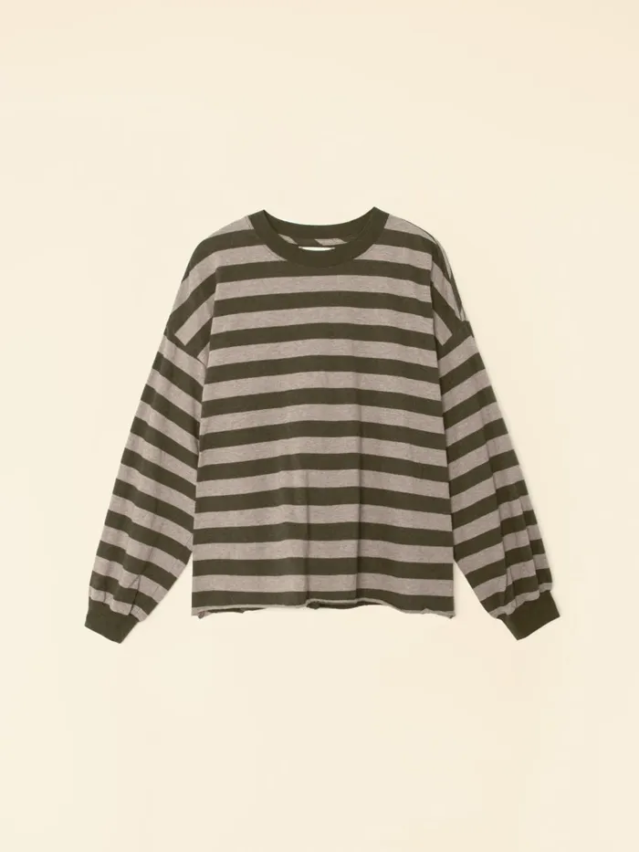 Women Olive Stone Honor Tee Sweats and Tees XRENA