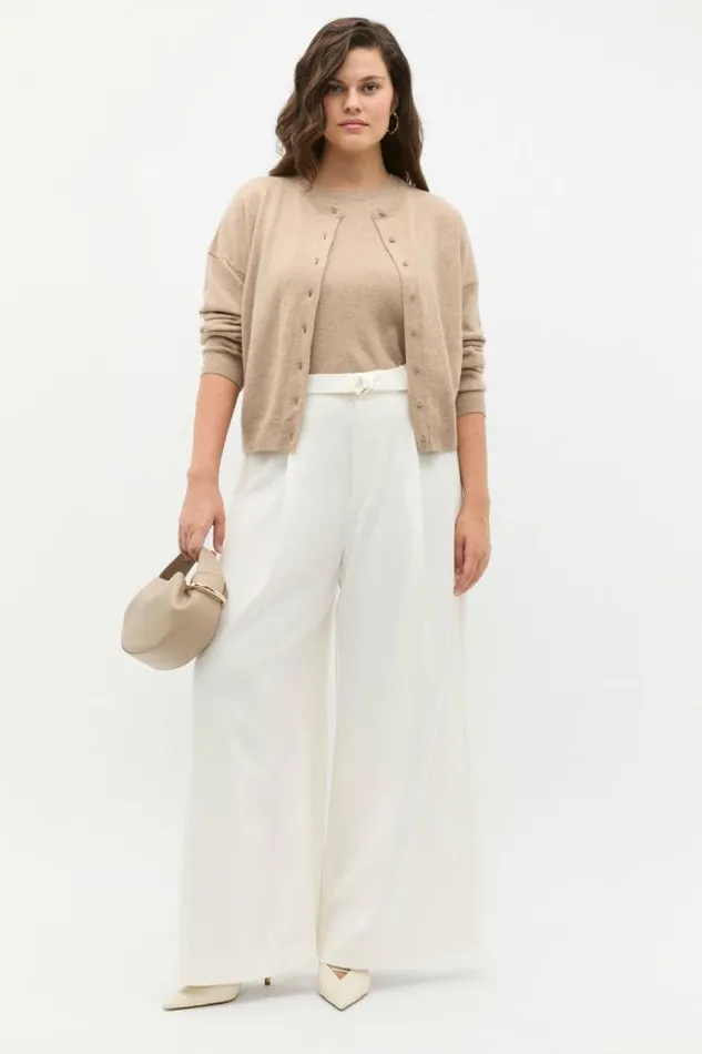 Women Pants Seed Heritage Belted Drapey Pant Cloud Cream