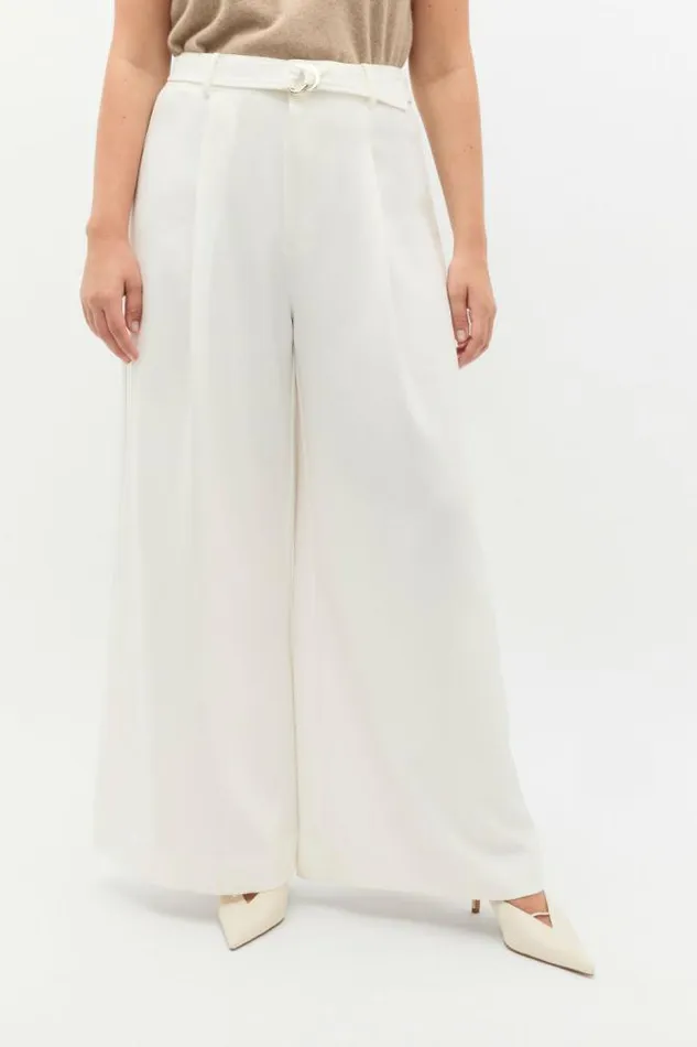 Women Pants Seed Heritage Belted Drapey Pant Cloud Cream