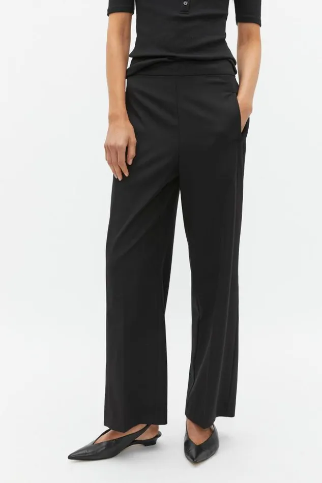 Women Pants Seed Heritage Elasticated Wide Leg Pant Black