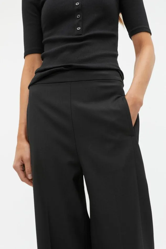 Women Pants Seed Heritage Elasticated Wide Leg Pant Black