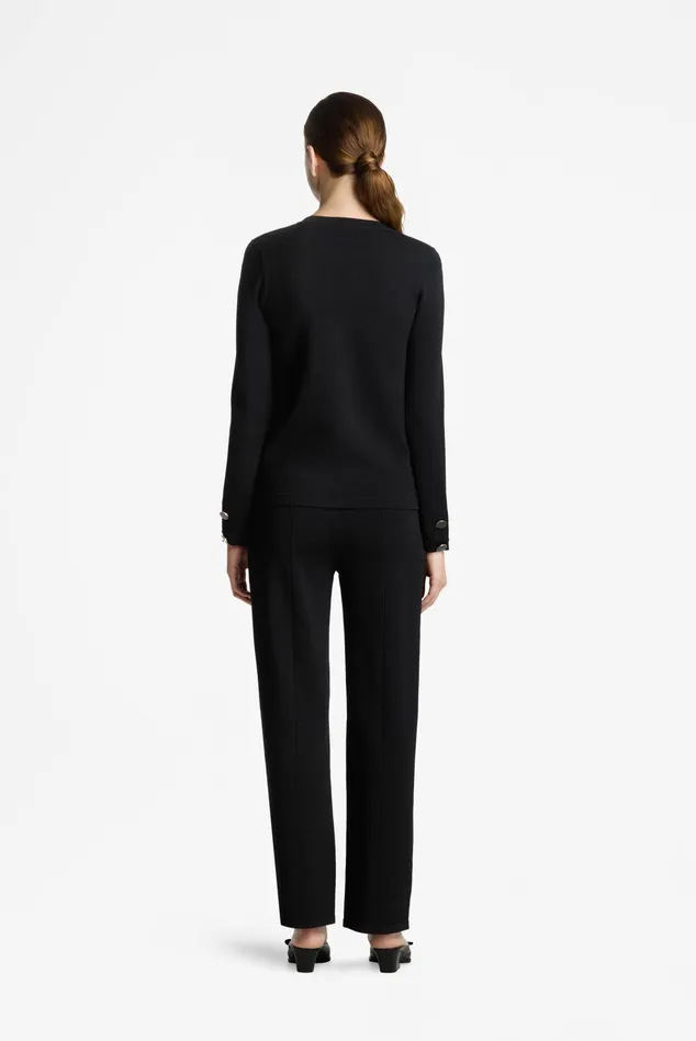 Women Pants St John Santiago Knit Pant Black Women Pants St John Santiago Knit Pant Black