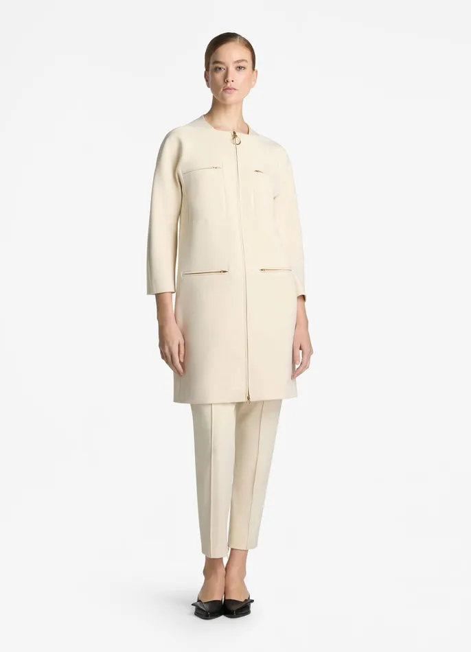 Women Pants St John Stretch Crepe Suiting Pant Ecru Women Pants St John Stretch Crepe Suiting Pant Ecru