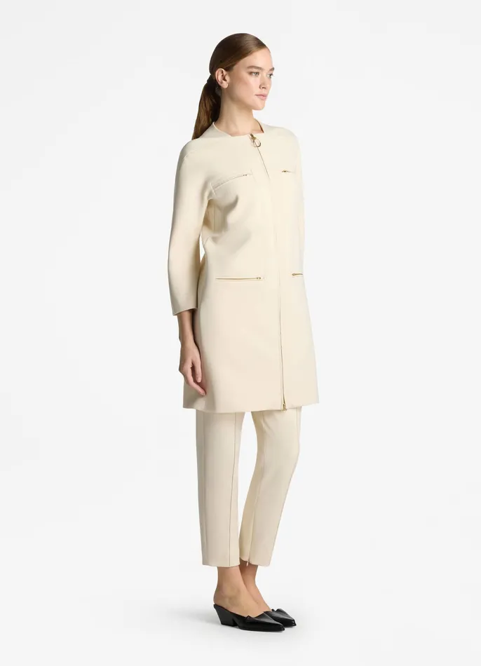 Women Pants St John Stretch Crepe Suiting Pant Ecru Women Pants St John Stretch Crepe Suiting Pant Ecru