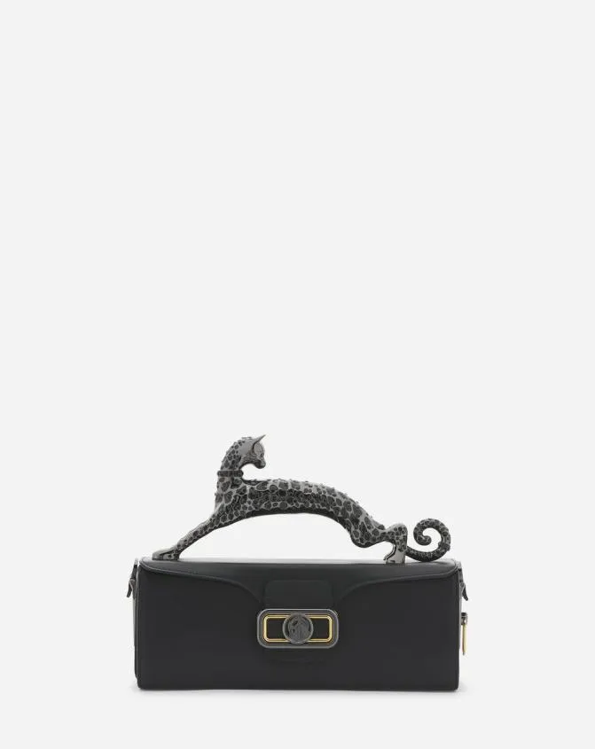 Women Pencil Lanvin Medium Leather Pencil Cat Bag Black