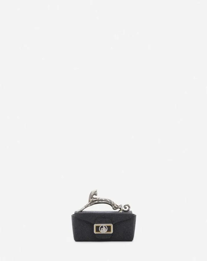 Women Pencil Lanvin Micro Pencil Cat Bag In Suede Black