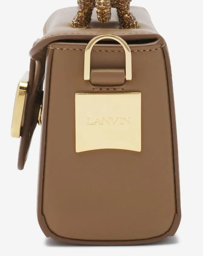 Women Pencil Lanvin Nano Pencil Cat Bag In Leather And Rhinestone Desert Women Pencil Lanvin Nano Pencil Cat Bag In Leather And Rhinestone Desert