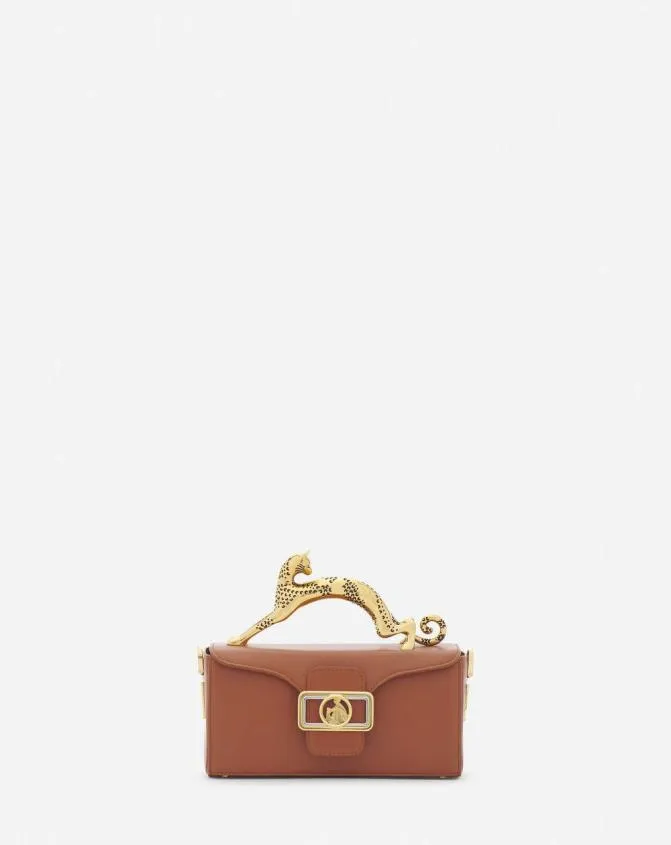 Women Pencil Lanvin Nano Pencil Cat Leather Bag Tan