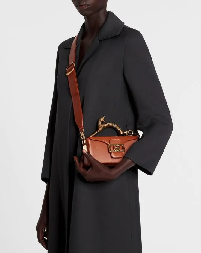 Women Pencil Lanvin Nano Pencil Cat Leather Bag Tan Women Pencil Lanvin Nano Pencil Cat Leather Bag Tan