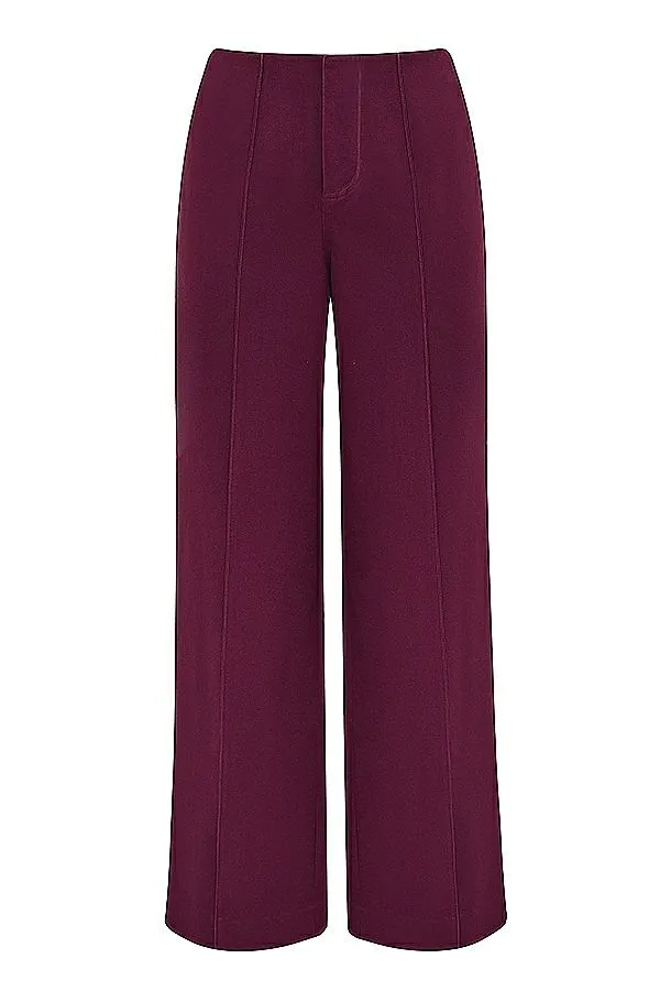 Women Rivi Wine Straight Leg Trousers House Of CB Bottoms Women Rivi Wine Straight Leg Trousers House Of CB Bottoms