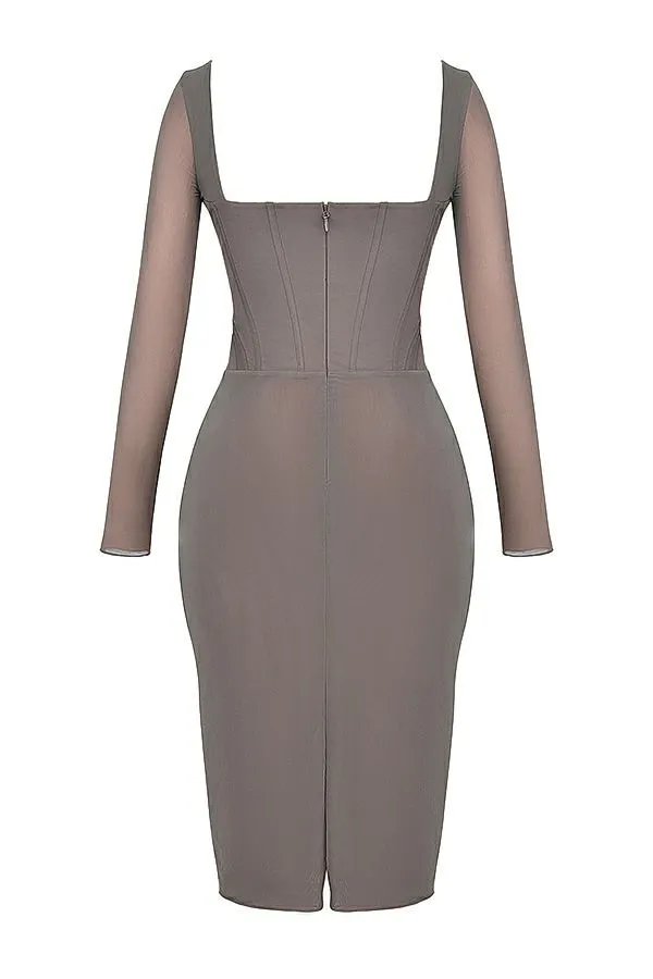 Women Safran Mocha Corset Midi Dress House Of CB Dresses Women Safran Mocha Corset Midi Dress House Of CB Dresses