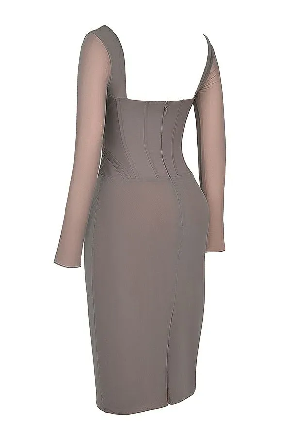 Women Safran Mocha Corset Midi Dress House Of CB Dresses Women Safran Mocha Corset Midi Dress House Of CB Dresses