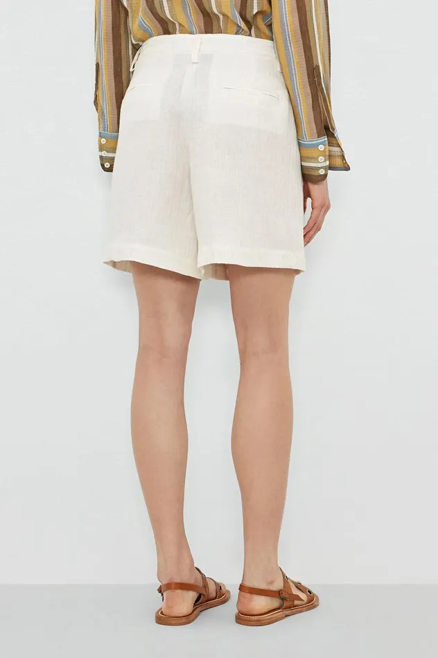 Women SARDINA 8211 Linen Bermuda Shorts 8211 Sesame Massimo Alba Trousers and Shorts Women SARDINA 8211 Linen Bermuda Shorts 8211 Sesame Massimo Alba Trousers and Shorts