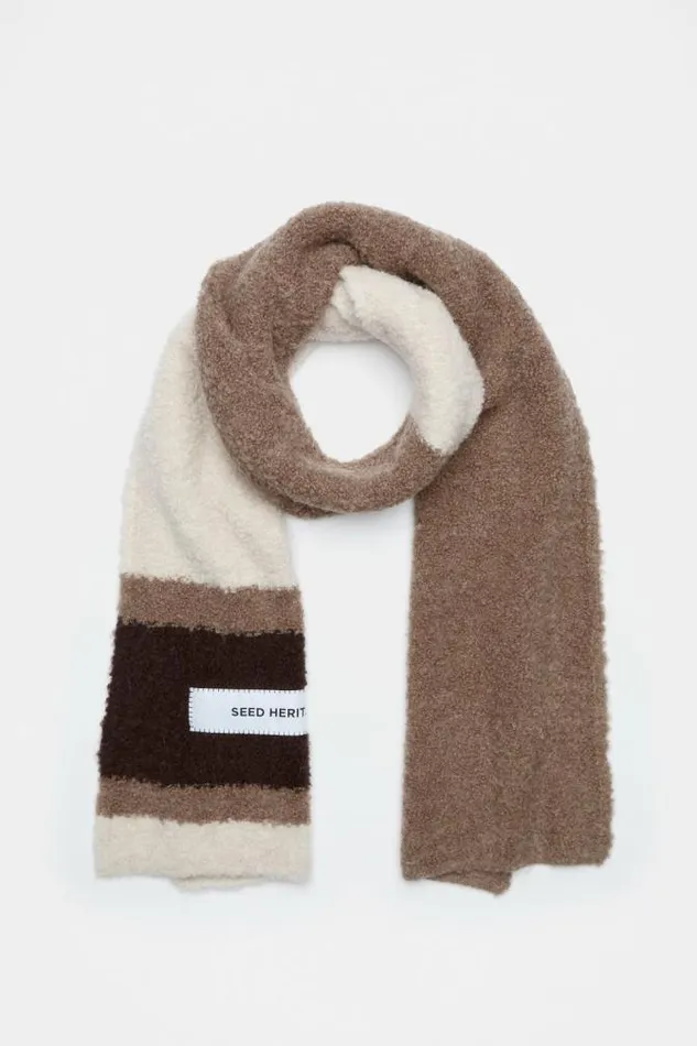 Women Scarves and Kaftans Seed Heritage Colour Block Scarf Cookie Multi