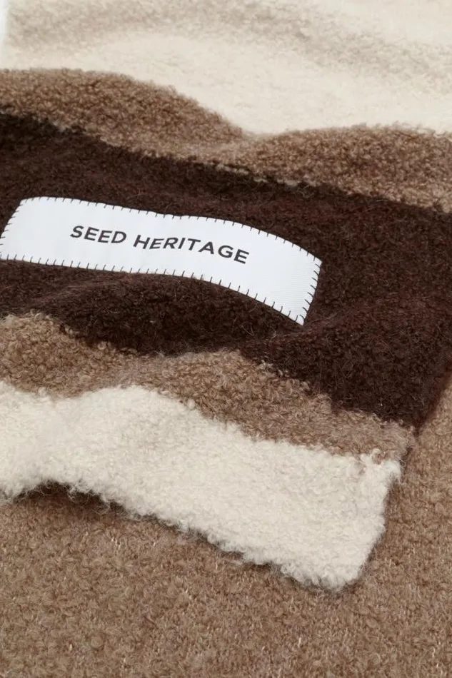 Women Scarves and Kaftans Seed Heritage Colour Block Scarf Cookie Multi