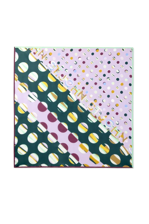 Women Scarves St John Collage Dot Silk Scarf Amethyst Multi