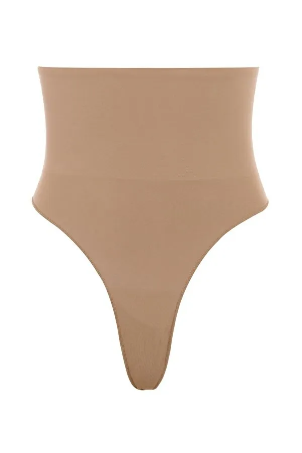 Women SCULPTING HIGH WAIST THONG CAFE AU LAIT House Of CB Shapewear Women SCULPTING HIGH WAIST THONG CAFE AU LAIT House Of CB Shapewear