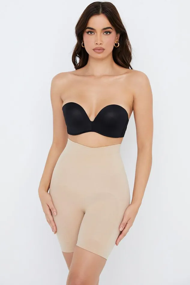 Women Sculpting Shorts Almond House Of CB Shapewear