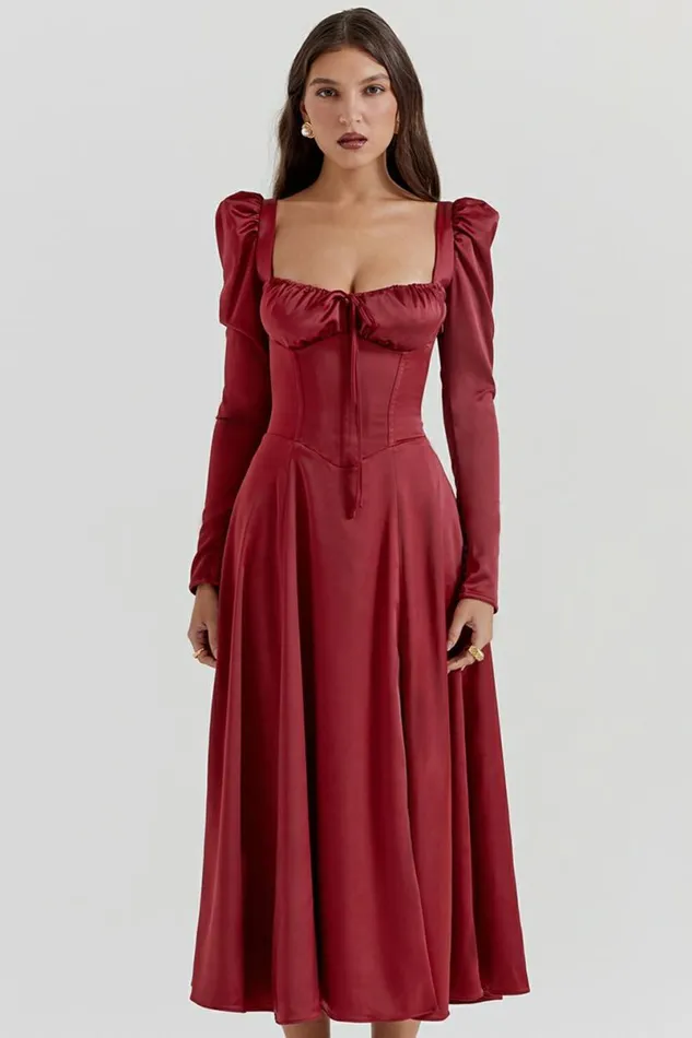 Women Sebille Ruby Corset Midi Dress House Of CB Dresses