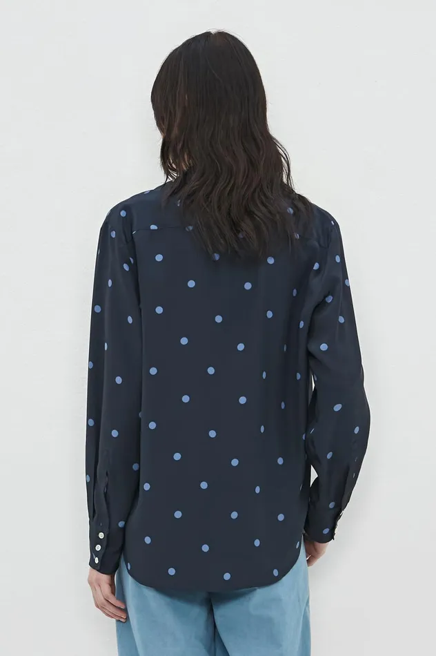 Women SELMA 8211 Silk Shirt 8211 Blu Massimo Alba Shirts
