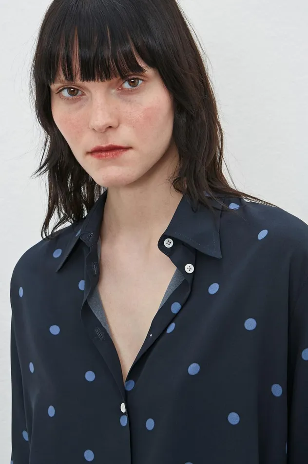 Women SELMA 8211 Silk Shirt 8211 Blu Massimo Alba Shirts