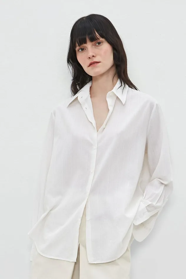 Women SELMA 8211 Silk Shirt 8211 Latte Massimo Alba Shirts