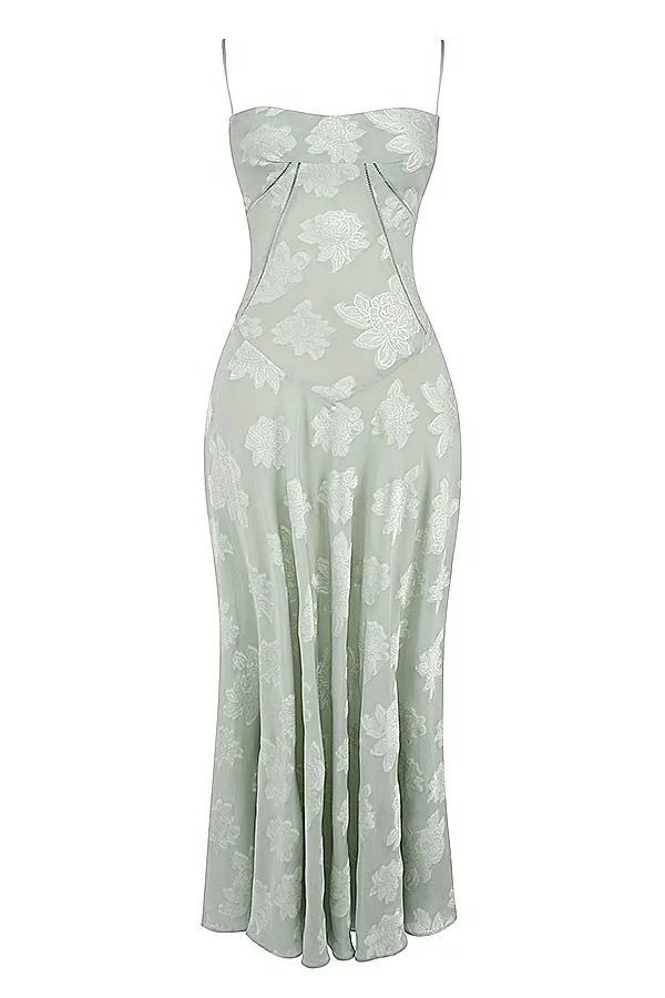 Women Seren Pistachio Floral Lace Back Maxi Dress House Of CB Dresses Women Seren Pistachio Floral Lace Back Maxi Dress House Of CB Dresses