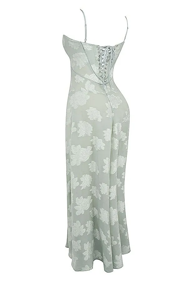 Women Seren Pistachio Floral Lace Back Maxi Dress House Of CB Dresses Women Seren Pistachio Floral Lace Back Maxi Dress House Of CB Dresses