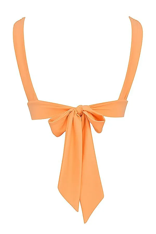 Women Seychelles Light Orange Tie Back Bikini Top House Of CB Swimwear Women Seychelles Light Orange Tie Back Bikini Top House Of CB Swimwear