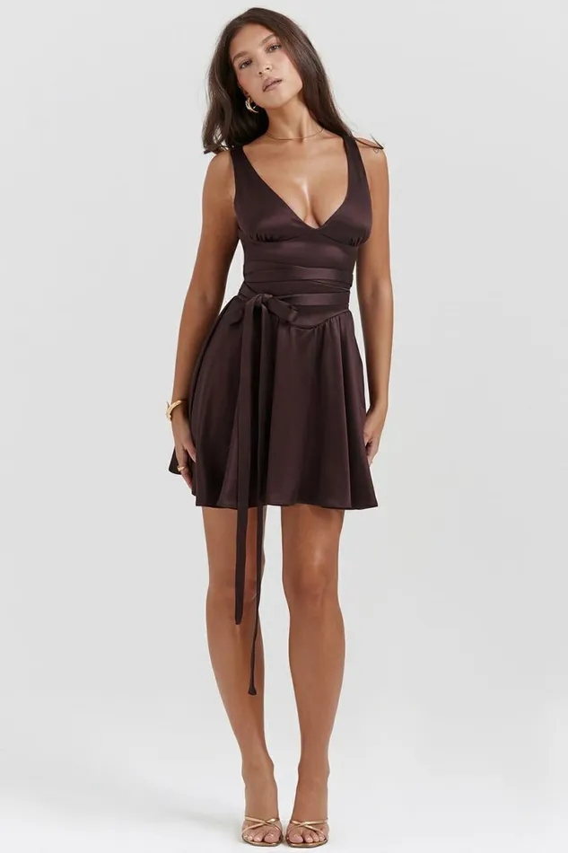 Women Shiema Rich Brown Mini Dress House Of CB Dresses Women Shiema Rich Brown Mini Dress House Of CB Dresses