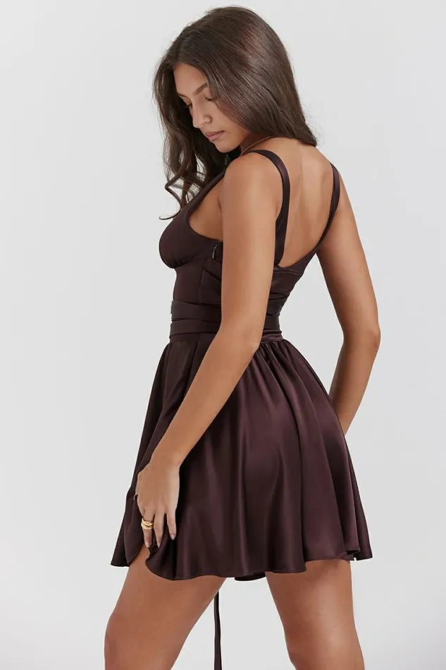 Women Shiema Rich Brown Mini Dress House Of CB Dresses Women Shiema Rich Brown Mini Dress House Of CB Dresses