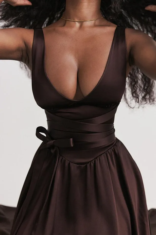 Women Shiema Rich Brown Mini Dress House Of CB Dresses Women Shiema Rich Brown Mini Dress House Of CB Dresses