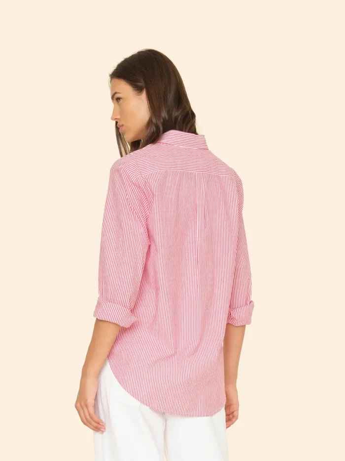 Women Shirts XRENA Red White Beau Shirt Women Shirts XRENA Red White Beau Shirt