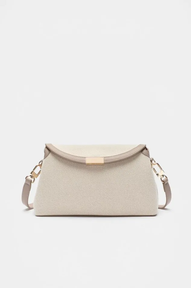Women Shoulder Bags Seed Heritage Textured Curved Handbag Cookie