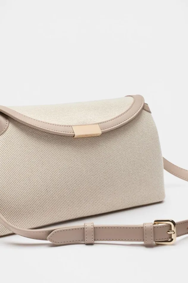 Women Shoulder Bags Seed Heritage Textured Curved Handbag Cookie