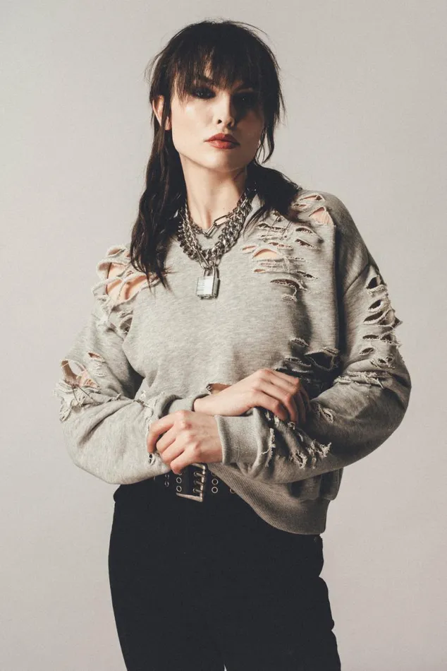 Women Shredded Sweatshirt OTHER HOODIES and SWEATS
